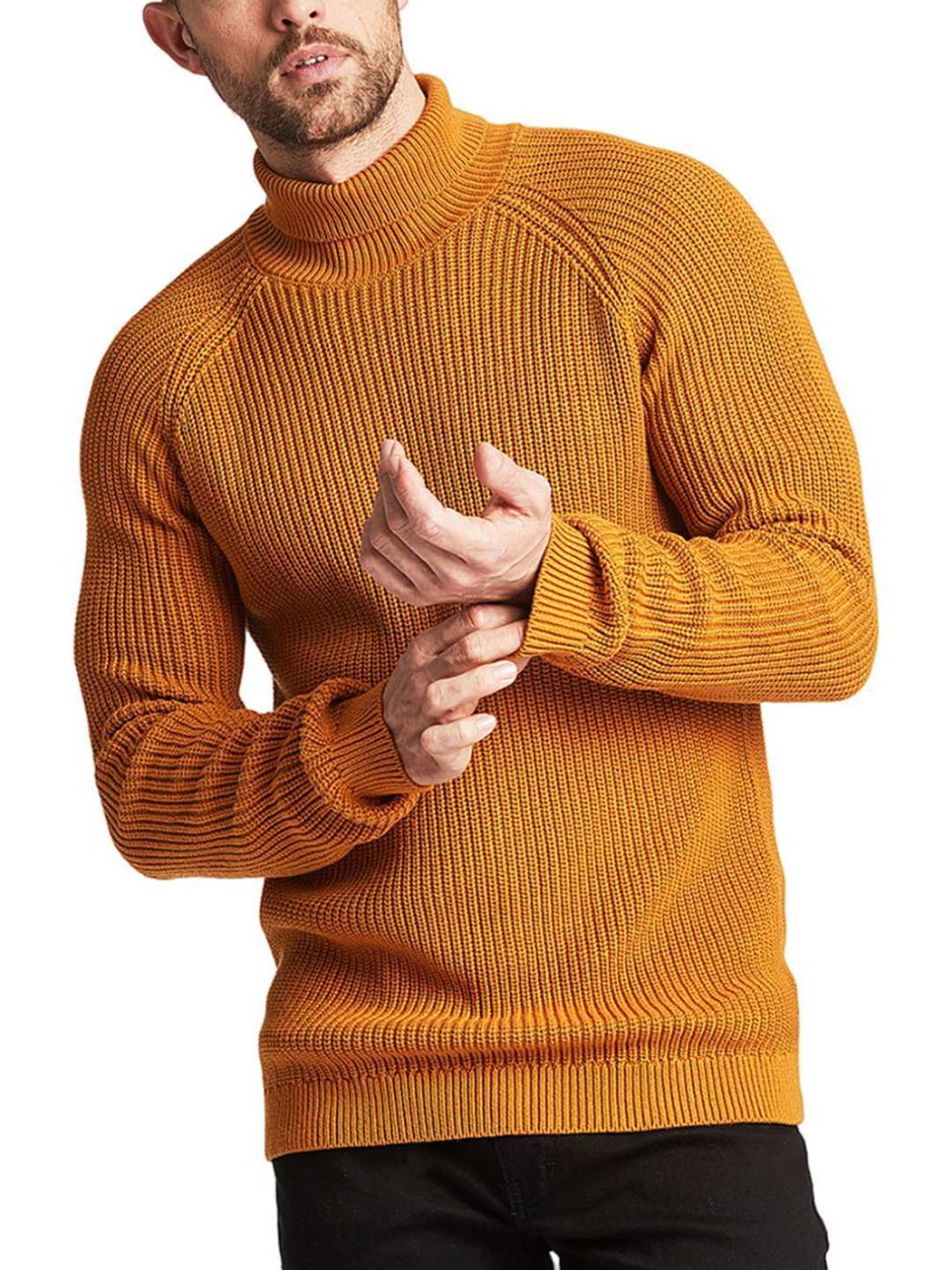 Lindbergh Brown Cotton Regular Fit Sweaters