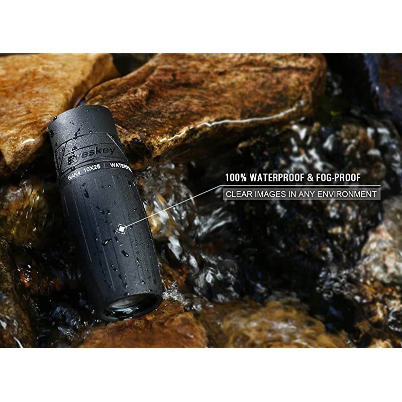 High-end 10X25 Pocket Monocular Telescopes Compact Grip Scope - Brighter & Clearer Vision - Fully Waterproof & Fog-Proof - Lightweight Scopes for Bird Watching