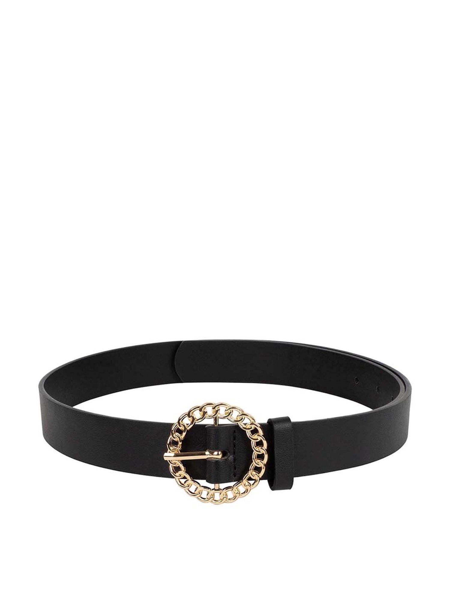 Crusset Black PU Waist Belt for Women