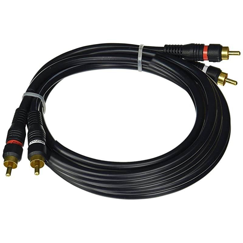 12 feet 2RCA Male to 2RCA Male Home Theater Audio Cable (12 Feet, Black)