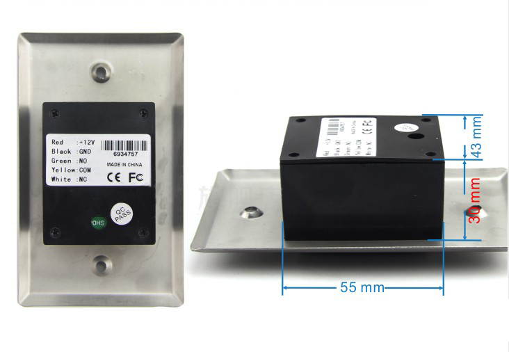 Infrared Sensor Switch No Touch Contactless Door Release Exit Button with LED Indication