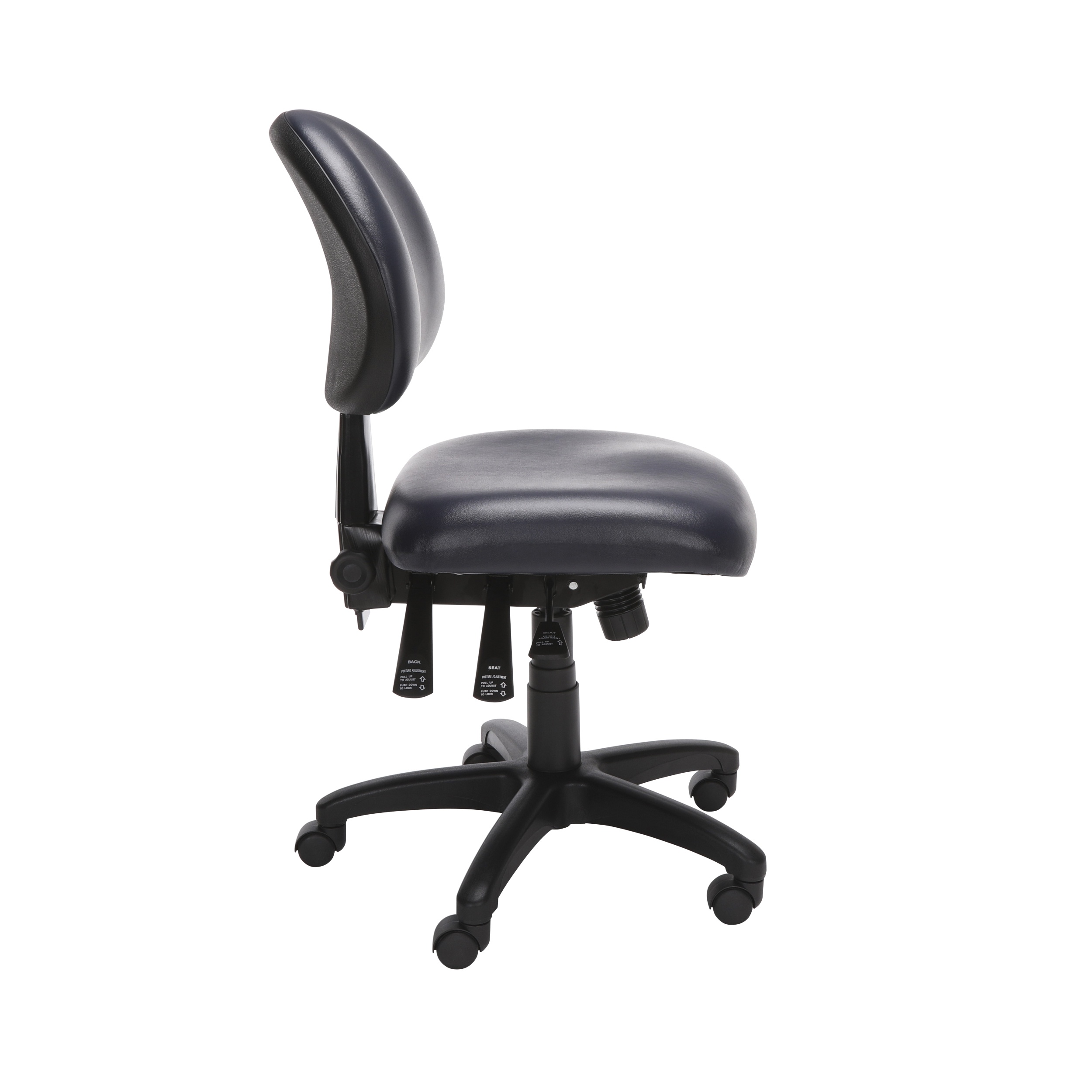 Vinyl Twenty-Four Hour Adjustable Computer Task Chair (Navy)