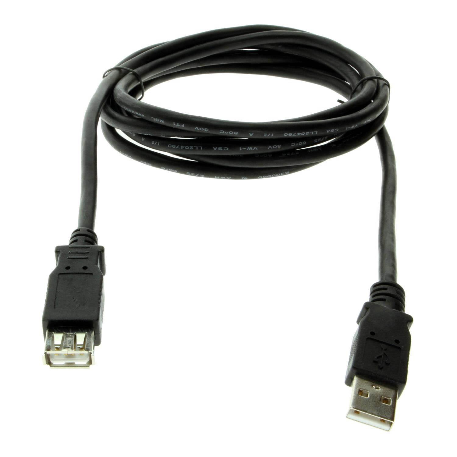 USBGear Pro-Series USB 2.0 Hi-Speed A to A Extension Cable 6ft. Black