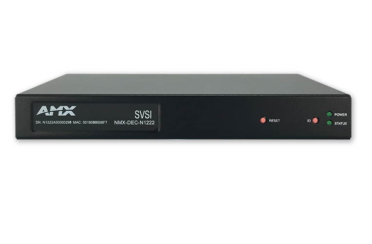 AMX NMX-DEC-N1222 / FGN1222-SA SVSI Minimal Compression Video Over IP Decoder