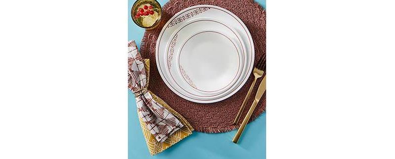 Corelle Classic 16pc Glass Fusion Chili Dinnerware Set
