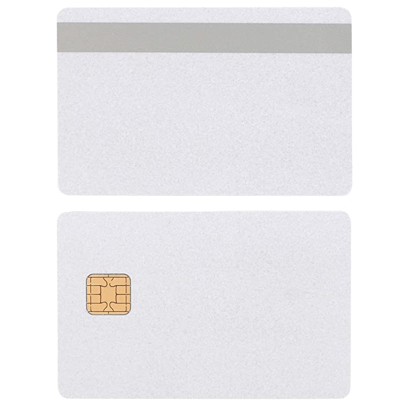 Java JCOP Chip Cards Pearl wHiCo Silver 2 Track Mag Stripe JCOP2136K 10 Pack