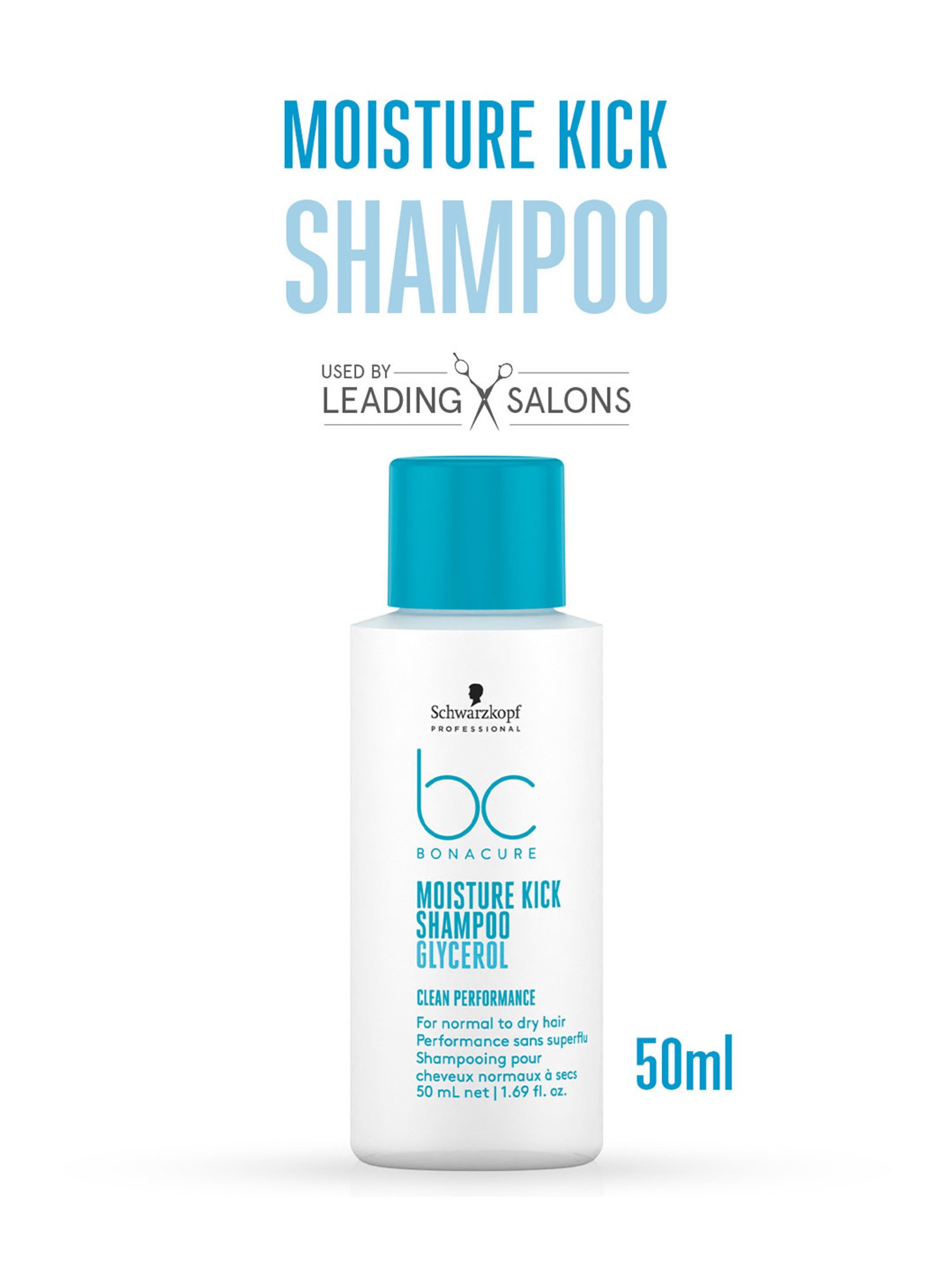 Schwarzkopf Professional Bonacure Moisture Kick Shampoo with Glycerol - 50 ml