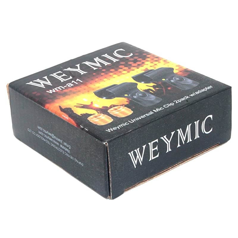 Stands Black Universal Microphone Clip Holder 2-pack with 5/8" Male to 3/8" Female Nut Adapters Shure Type Clip for Handhold Microphone Such As Sm57 Sm58 Sm86 Sm87 Mic Clip for All Handheld Transmitt