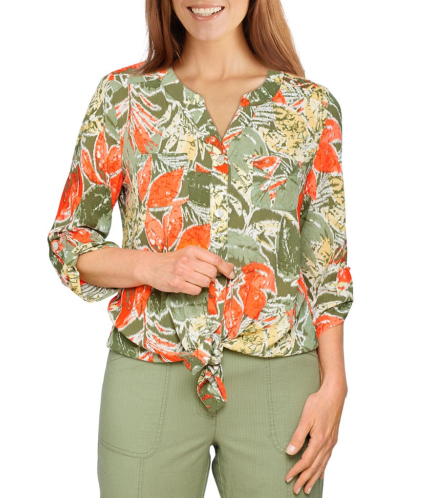 Karyn Seo Hazel Lattice Lace Linen Top