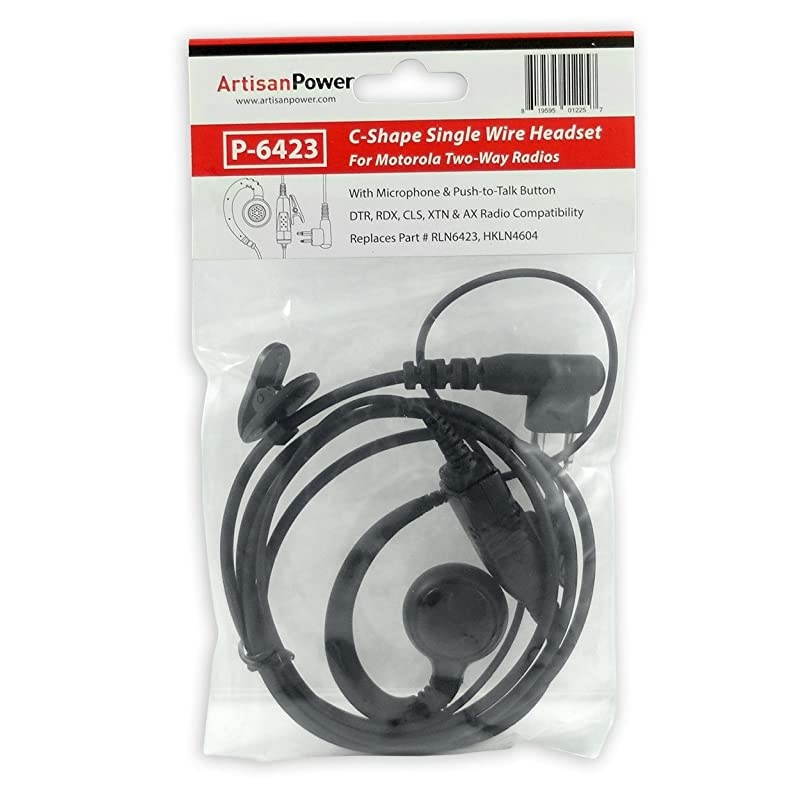 P-6423: C-Shape Single Wire Headset for Motorola CLS1410 and CLS1100 Radios: RLN6423, HKLN6423, HKLN4604