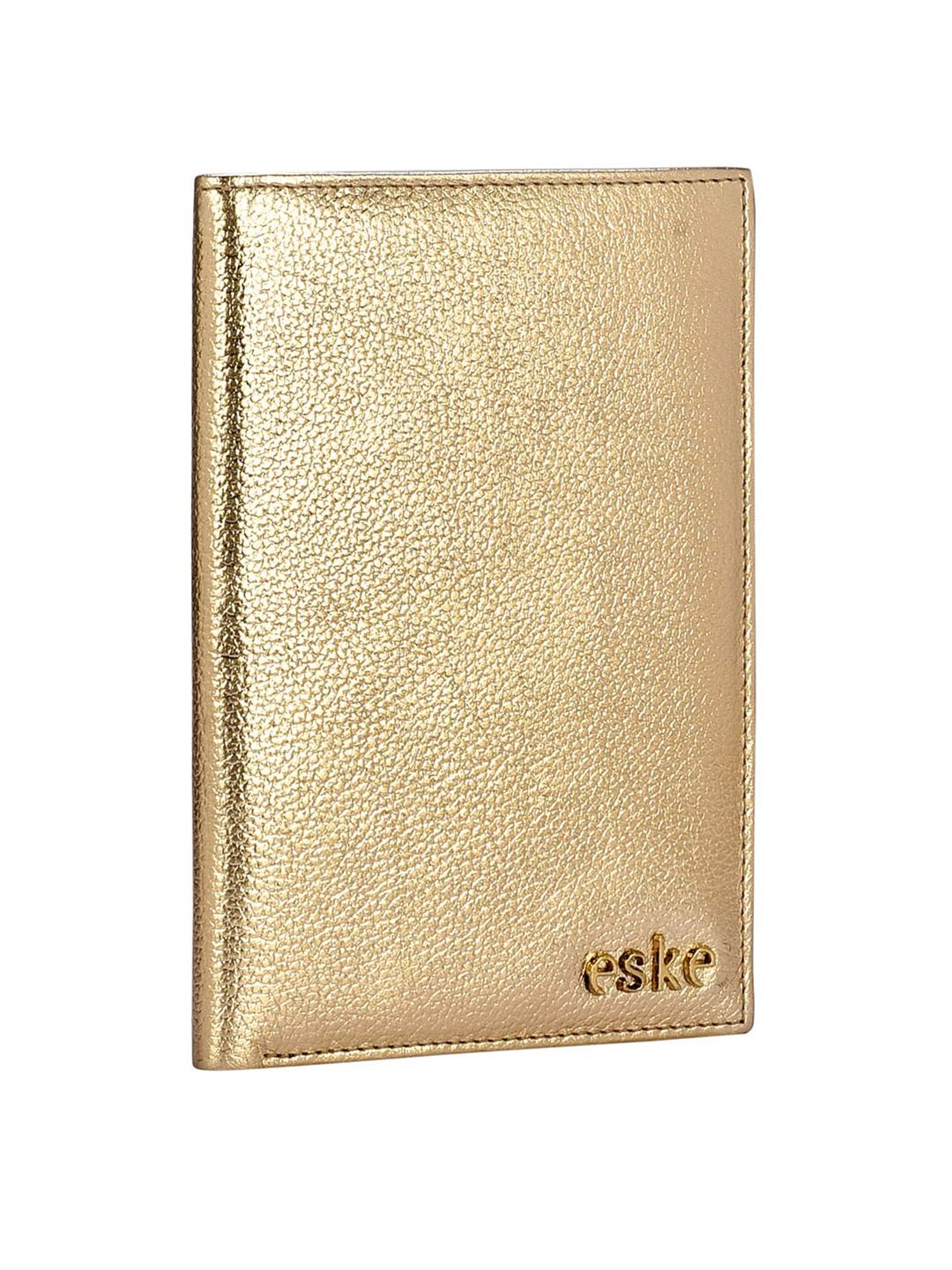 Eske Skylar Gold Solid Medium Passport Holder