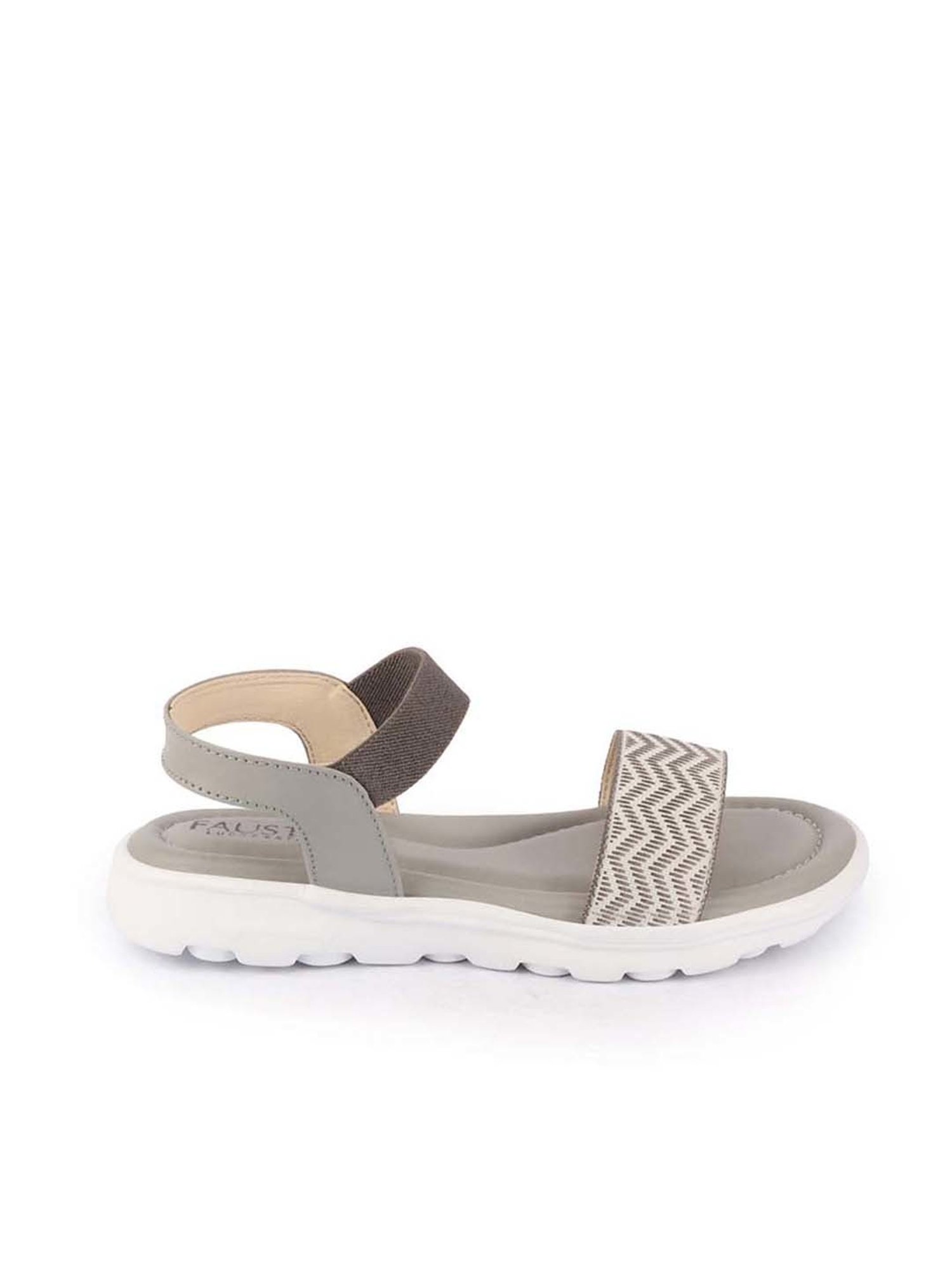 Fausto Women's Grey Ankle Strap Wedges