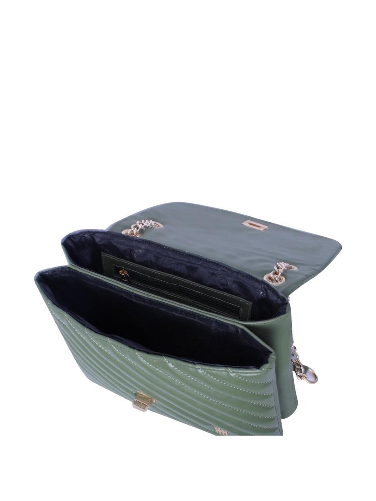 THE HOLISTIK Glamiitque Olive Quilted Medium Sling Handbag