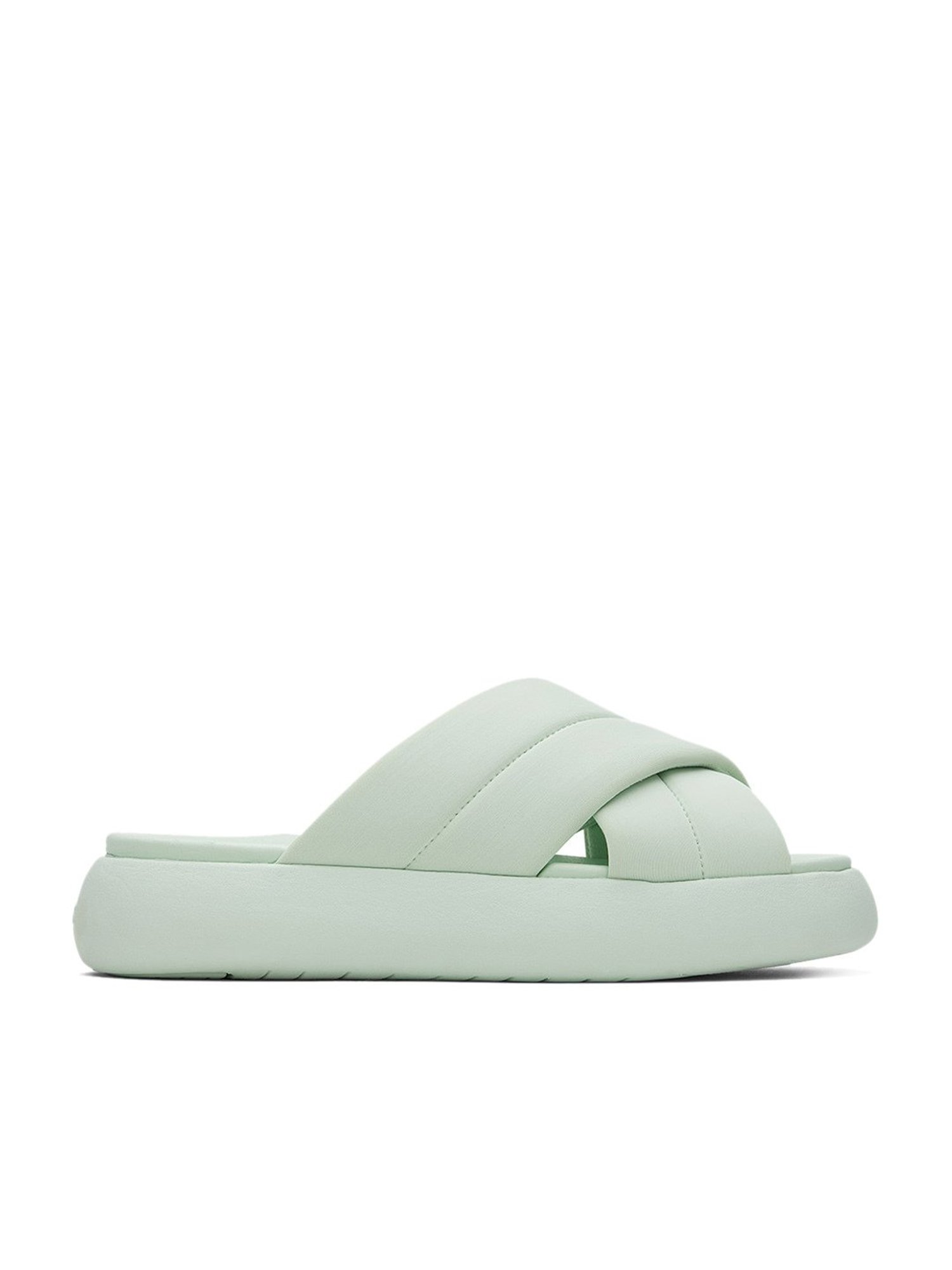 Toms Women's Mallow Crossover Green Slides