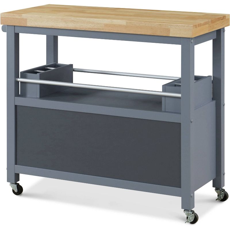 Anson Kitchen Cart Gray - ClickDecor