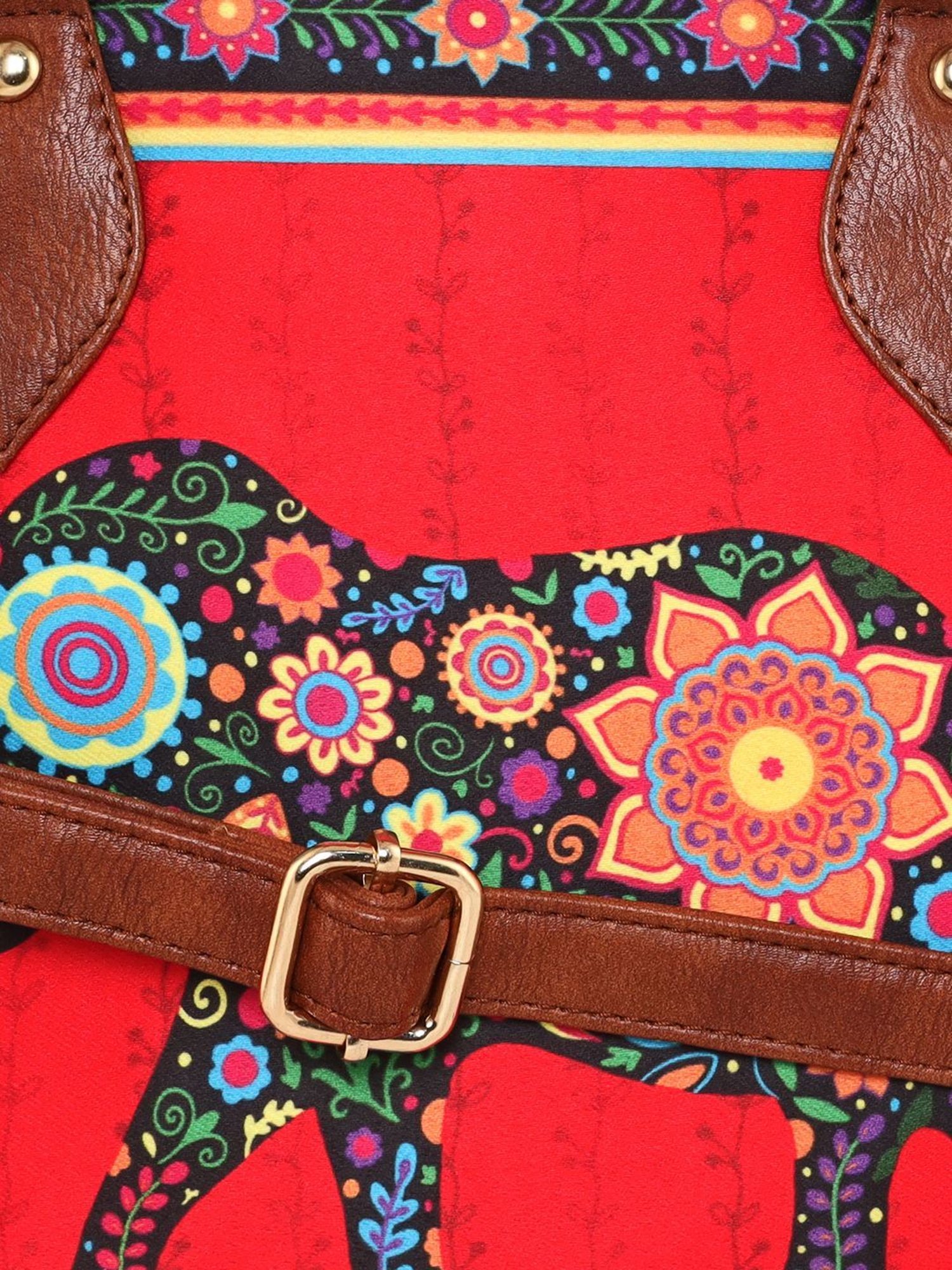 Sabhyata Multicolor Printed Medium Satchel Handbag