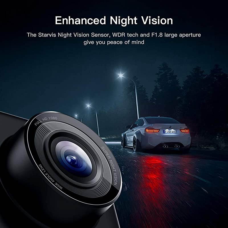 Mini Dash Cam 1080P Car Camera Driving Recorder Night Vision, 170&deg; Wide Angle, Motion Detection, Parking Monitoring, G-Sensor, Loop Recording