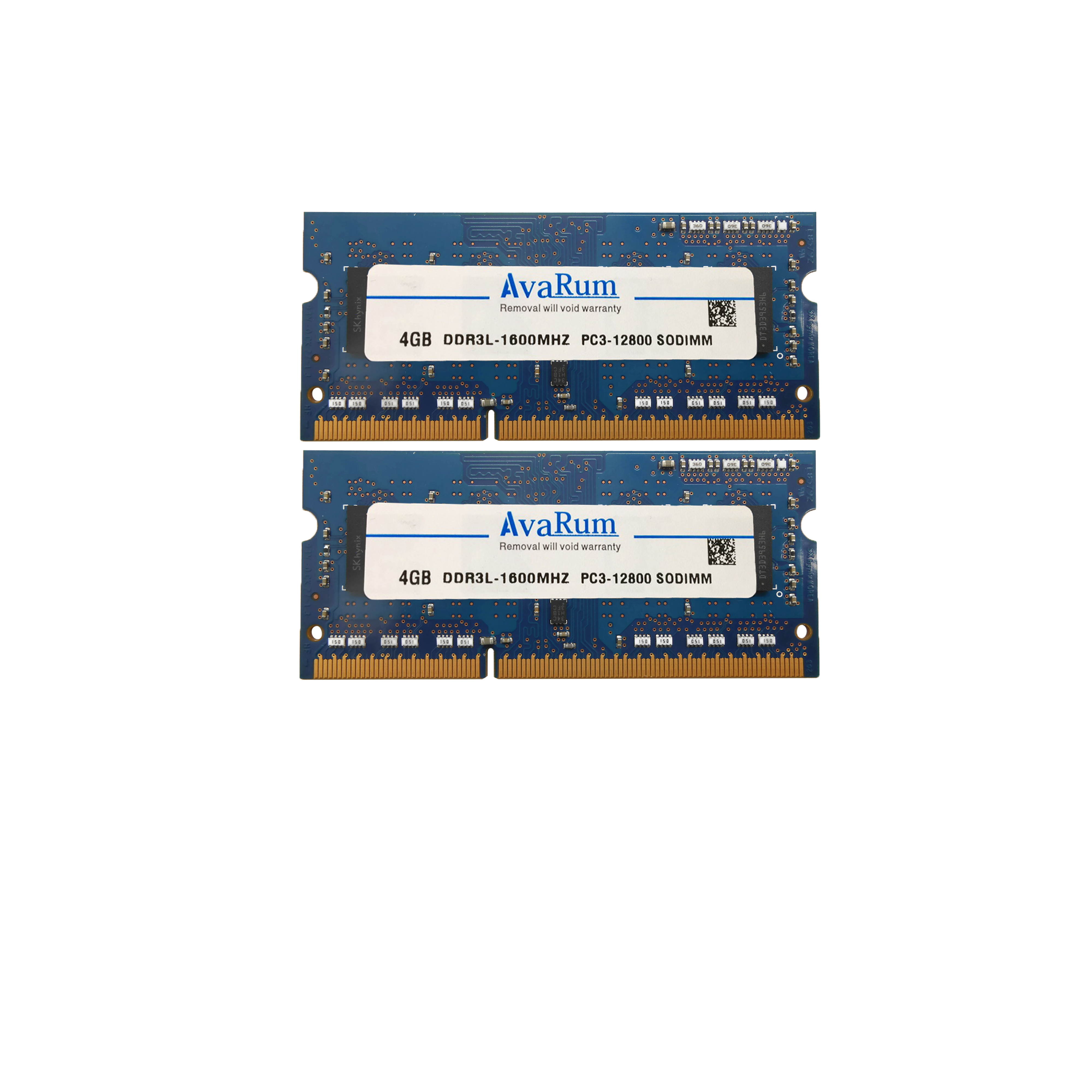 8GB (2X4GB) DDR3L-1600Mhz (PC3L 12800) SODIMM 1Rx8 Memory for Laptops by Avarum Ram