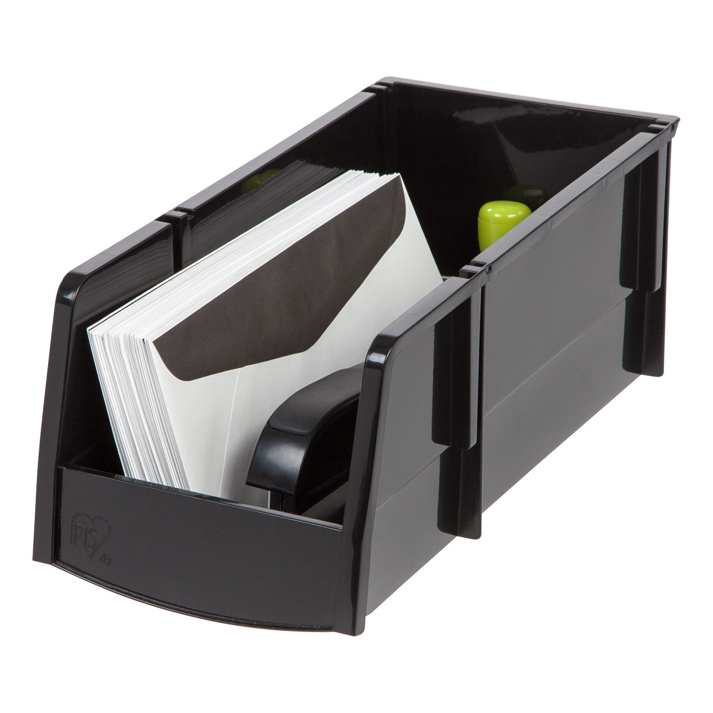 IRIS Large Bin, 8 Pack, Black