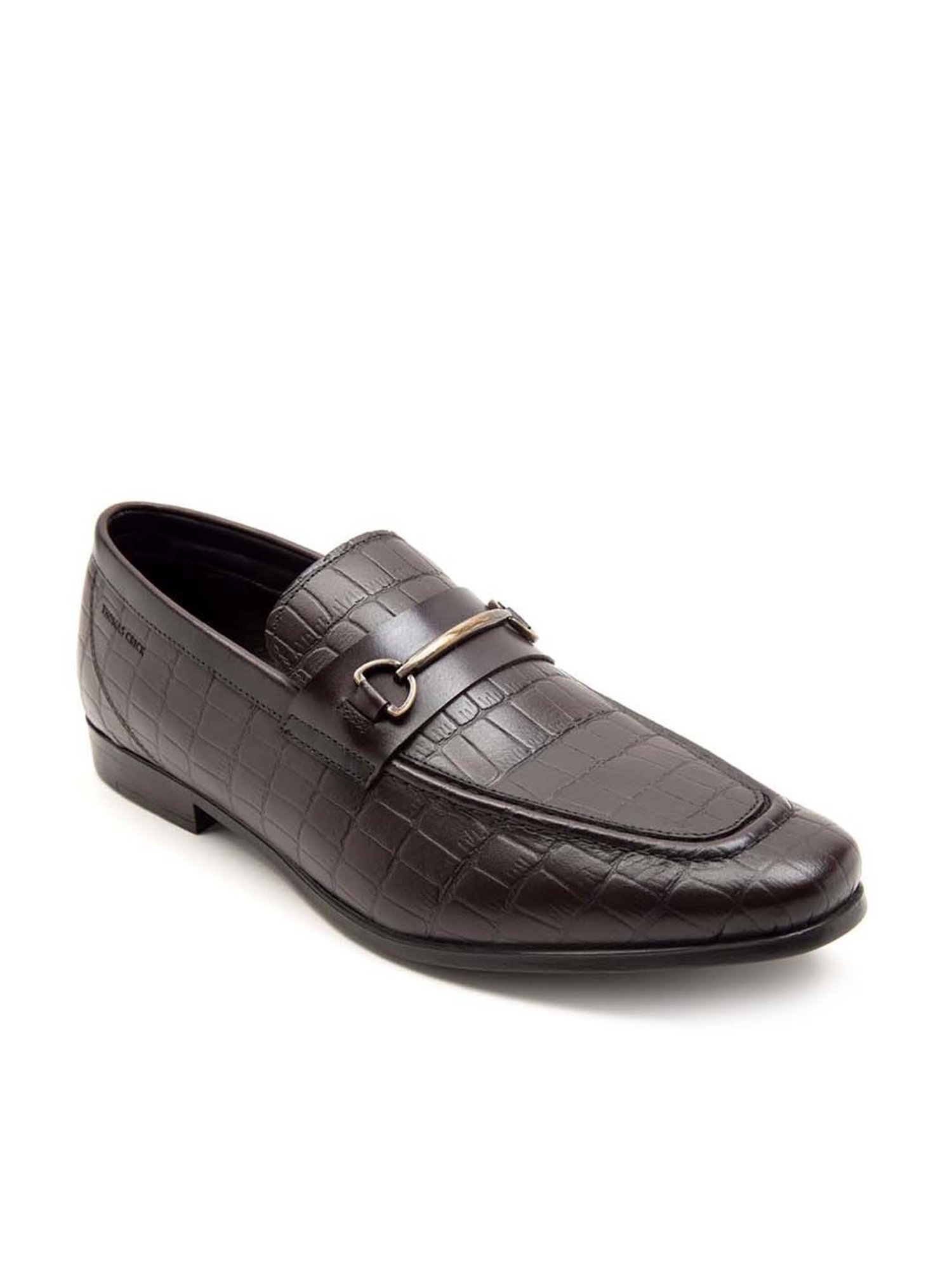 THOMAS CRICK Men's Dark Brown Formal Loafers