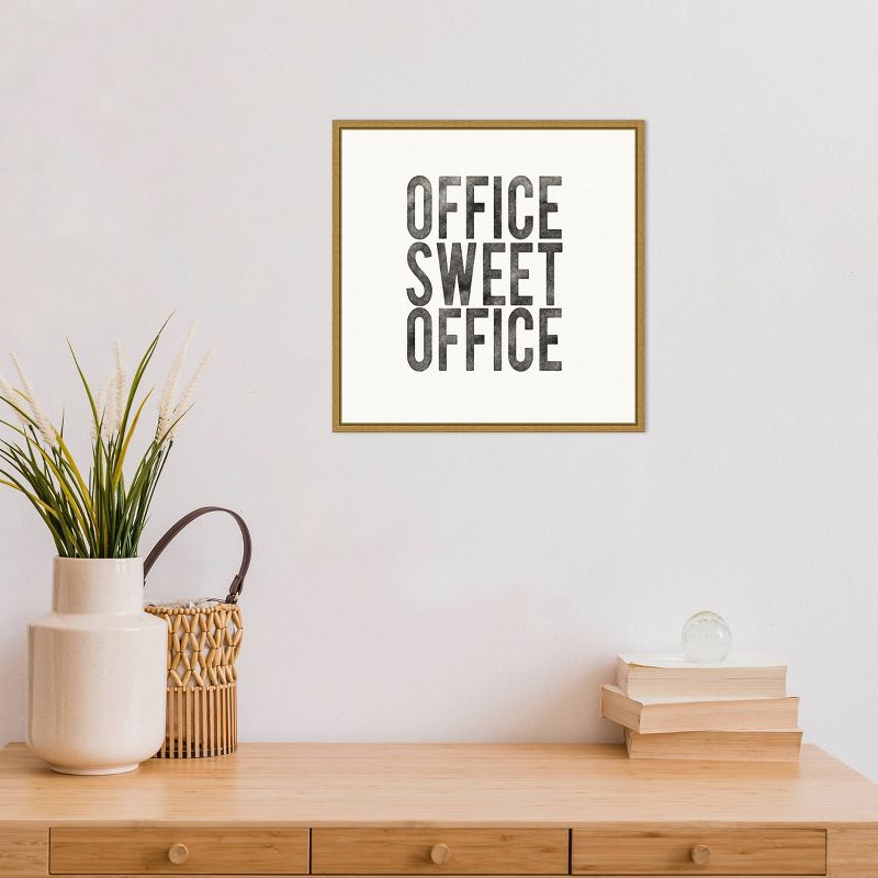 16" x 16" Work from Home I by Wild Apple Portfolio Framed Wall Canvas - Amanti Art