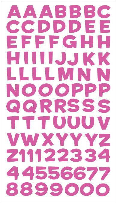 Sticko Alphabet Stickers-Funhouse Pink Metallic