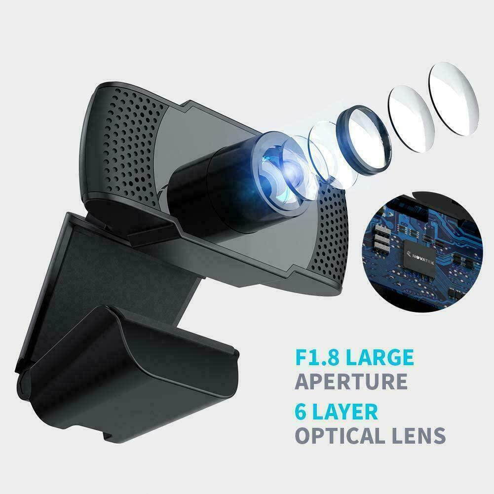 REAL-1080P Full HD USB Webcam Web Camera with Microphone for PC Desktop  Laptop