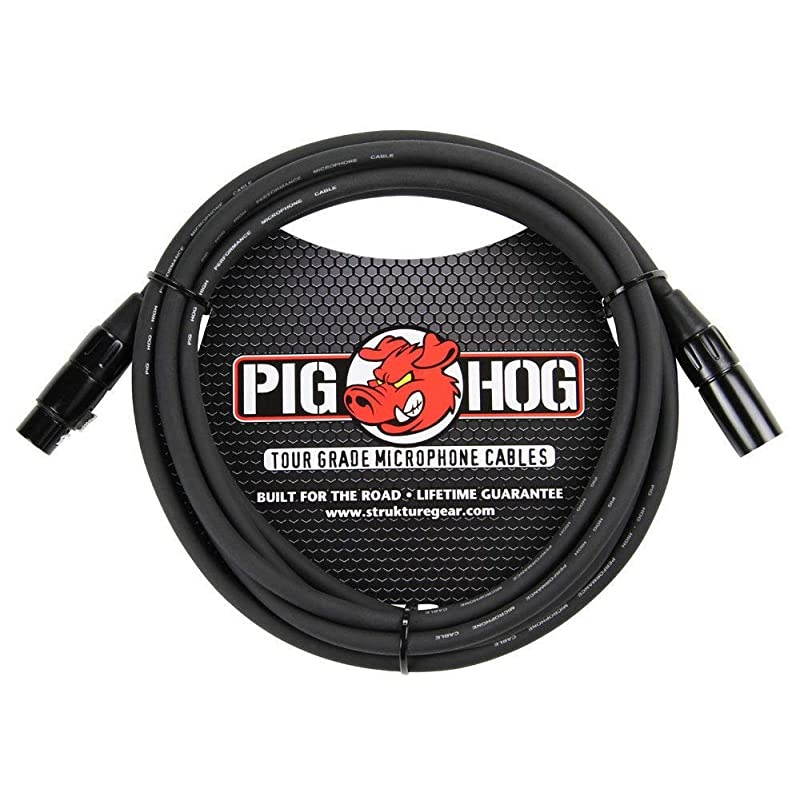 Hog PHM10 8mm Tour Grade Mic Cable XLR 10ft 2pack