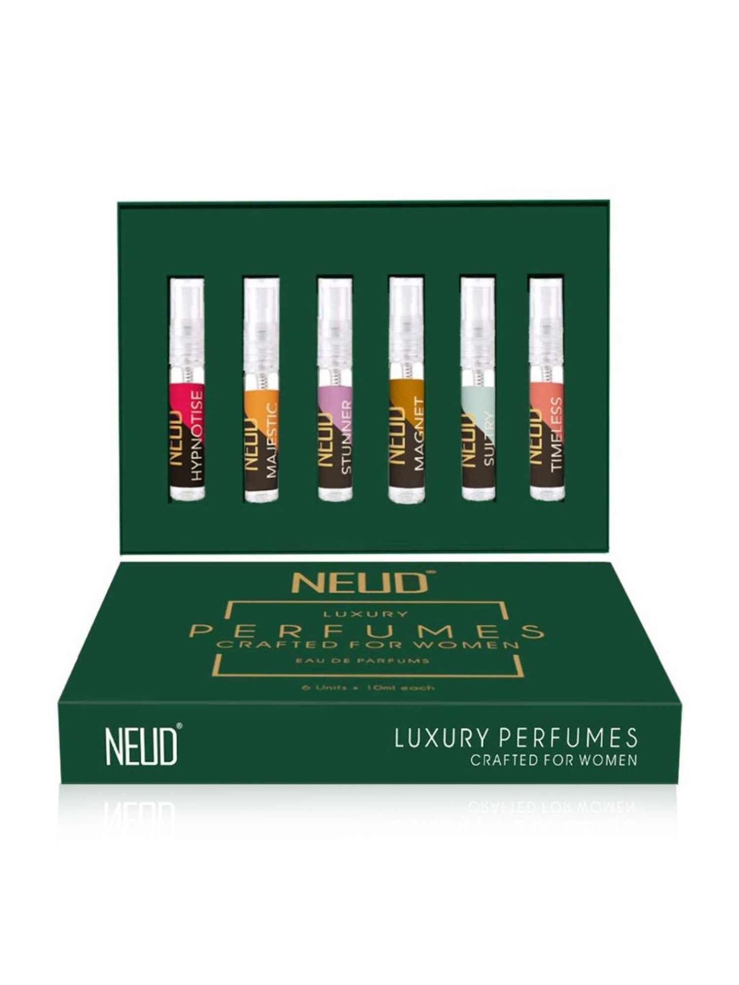 NEUD Luxury Perfumes for Women - 6 Vials x 10 ml Each (Pack of 1)