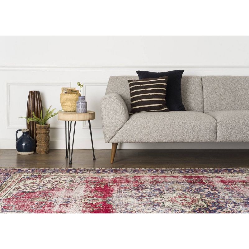 6'5"x9'10" Vintage One-of-a-Kind Heraclia Rug Red - Revival Rugs