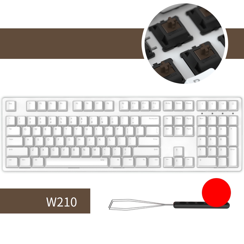 iKBC Typeman W200  2.4Ghz Wireless 87 keys PBT Keycaps Mechanical Gaming Keybaord-Cherry MX Blue( Black)