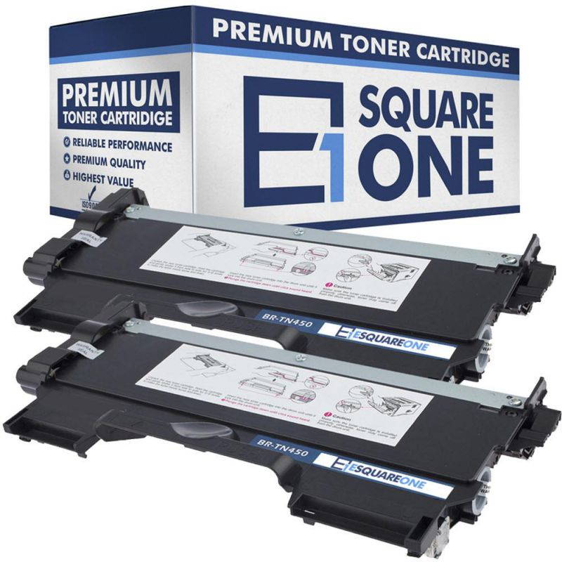 eSquareOne Compatible High Yield Toner Cartridge Replacement for Brother TN420 TN450 (Black, 2-Pack)