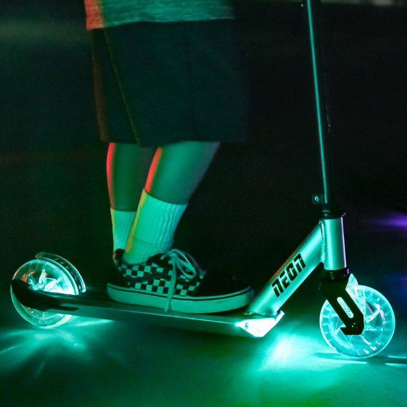 Y-volution Kids' Neon Ghost LED Scooter with Light-Up Wheels