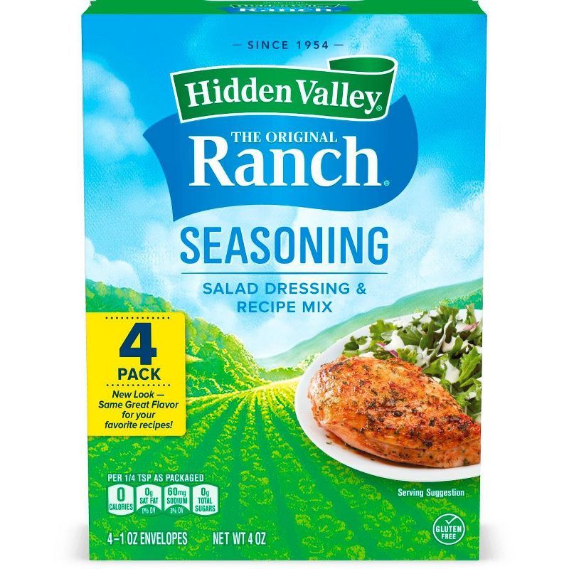 Hidden Valley Original Ranch Salad Dressing & Seasoning Mix - Gluten Free - 4pk