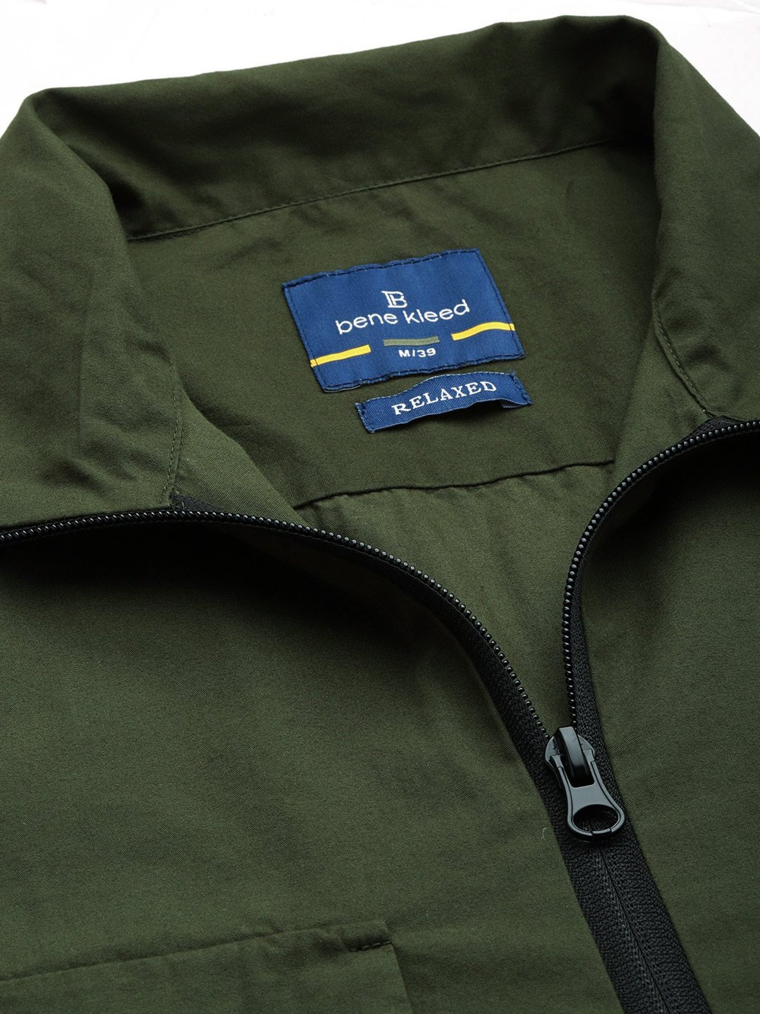 Bene Kleed Olive Relaxed Fit Cotton Shirt