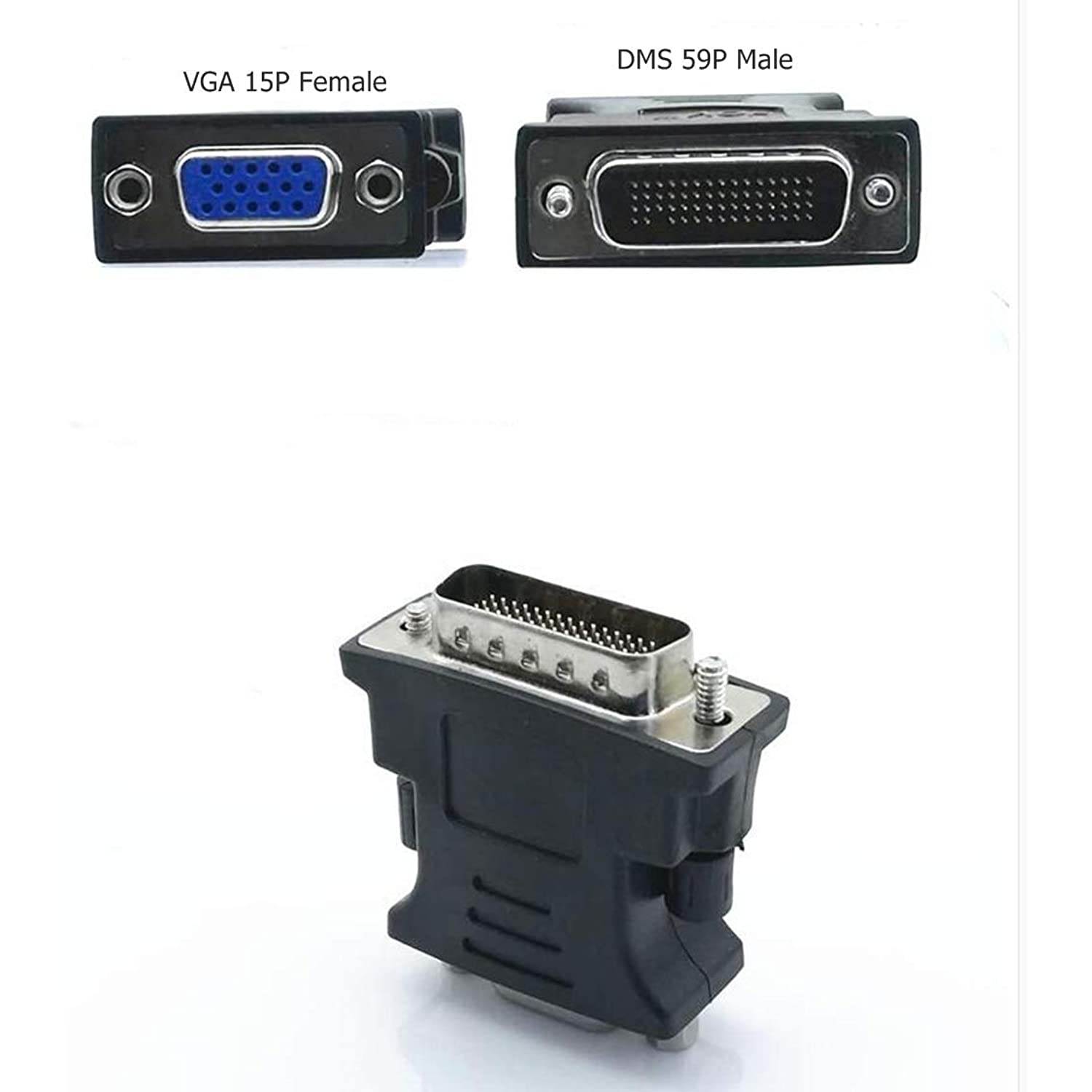 DMS 59Pin to VGA,CableDeconn DMS 59Pin Male to VGA 15 Pin Female Adapter Converter Duplicate Video for LHF Graphics Card