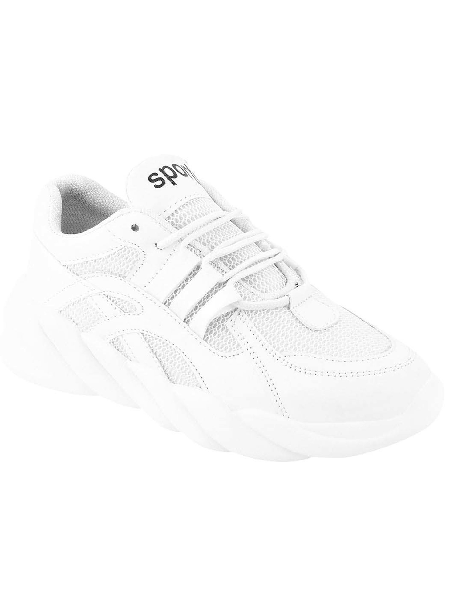 Shoetopia Kids White Casual Sneakers