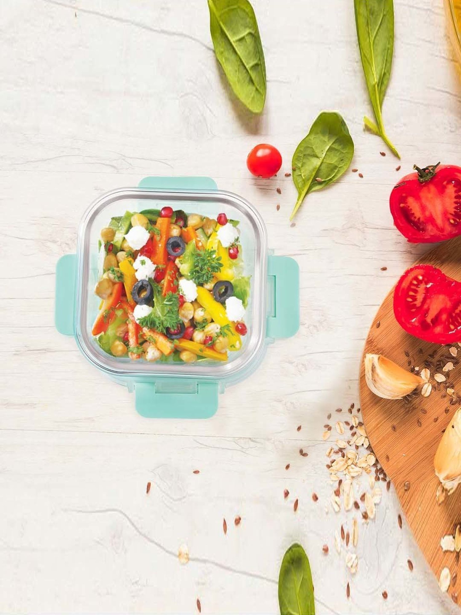 Allo Borosilicate Glass Containers with Lids Microwave Safe Container for Glass Storage Containers