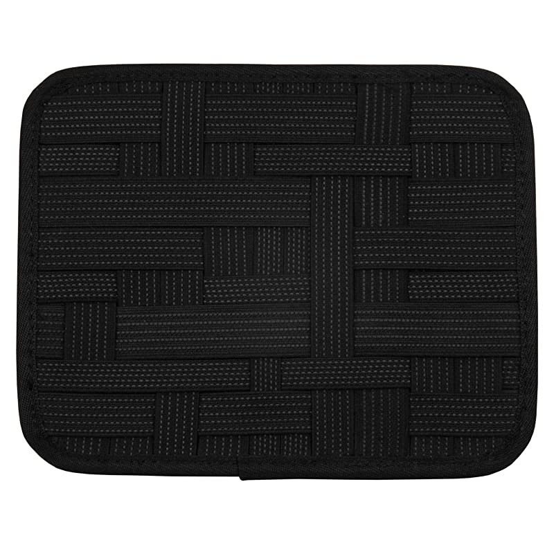 Elastic Organizer Board Electronic Accessories Travel Organizer Bag USB Drive Cable Case Elastic Component Accessory Gadget Organizer Storage It Medium 1024 x 512 Inches Flip Black