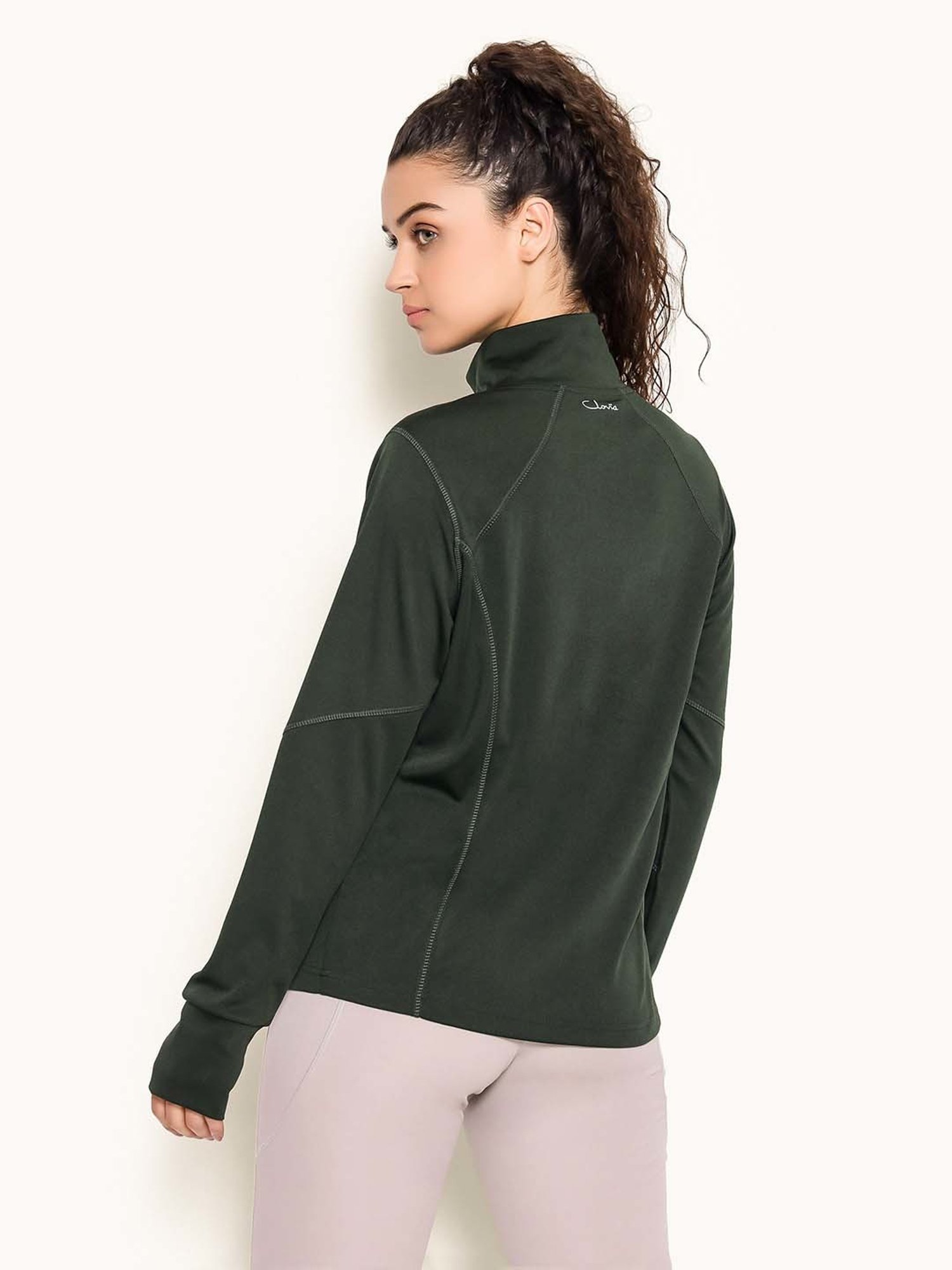 Clovia Green Regular Fit Sports T-Shirt