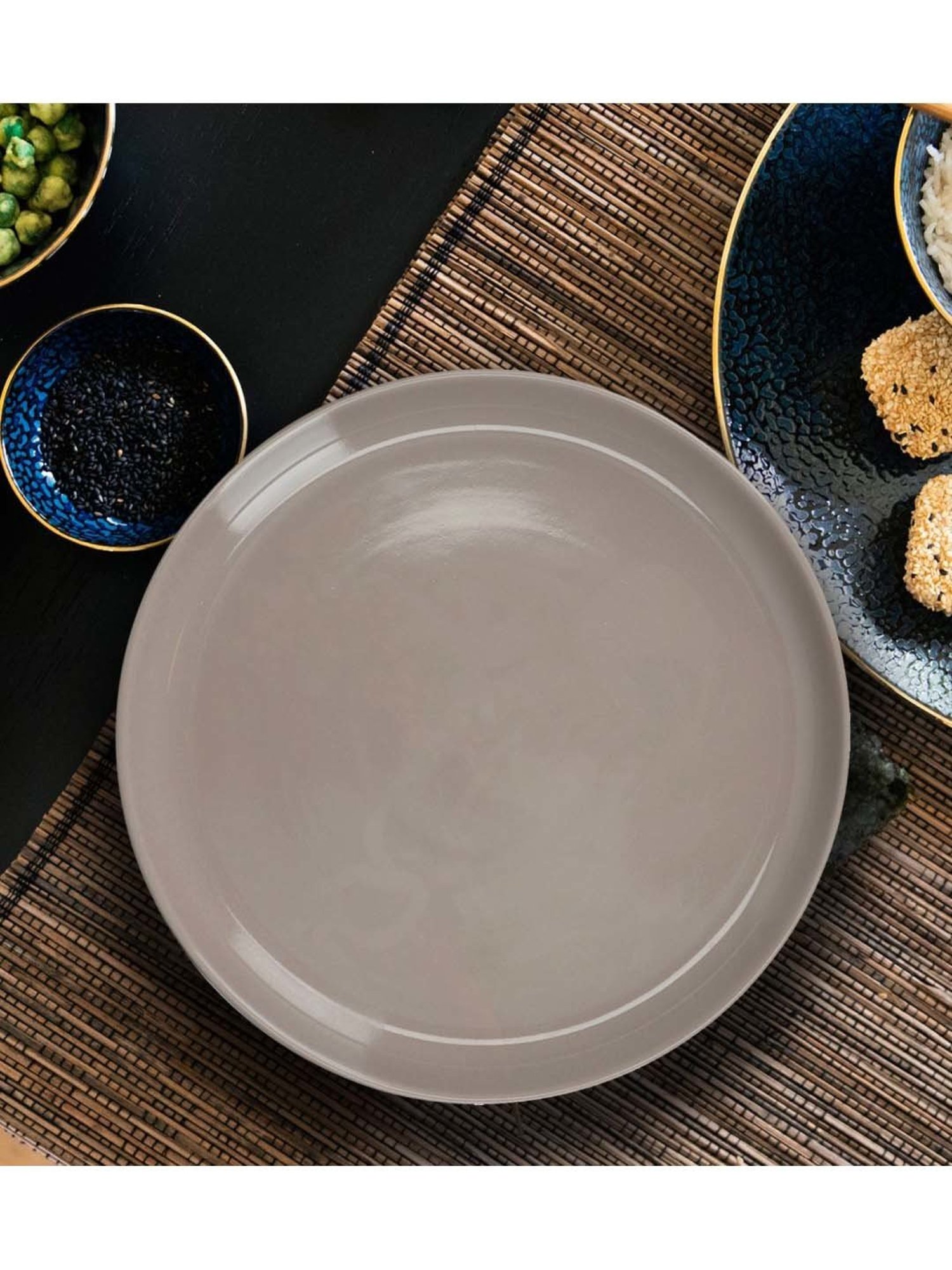 Mikasa Serenity Brown Ceramic 24.5 cm Dinner Plate