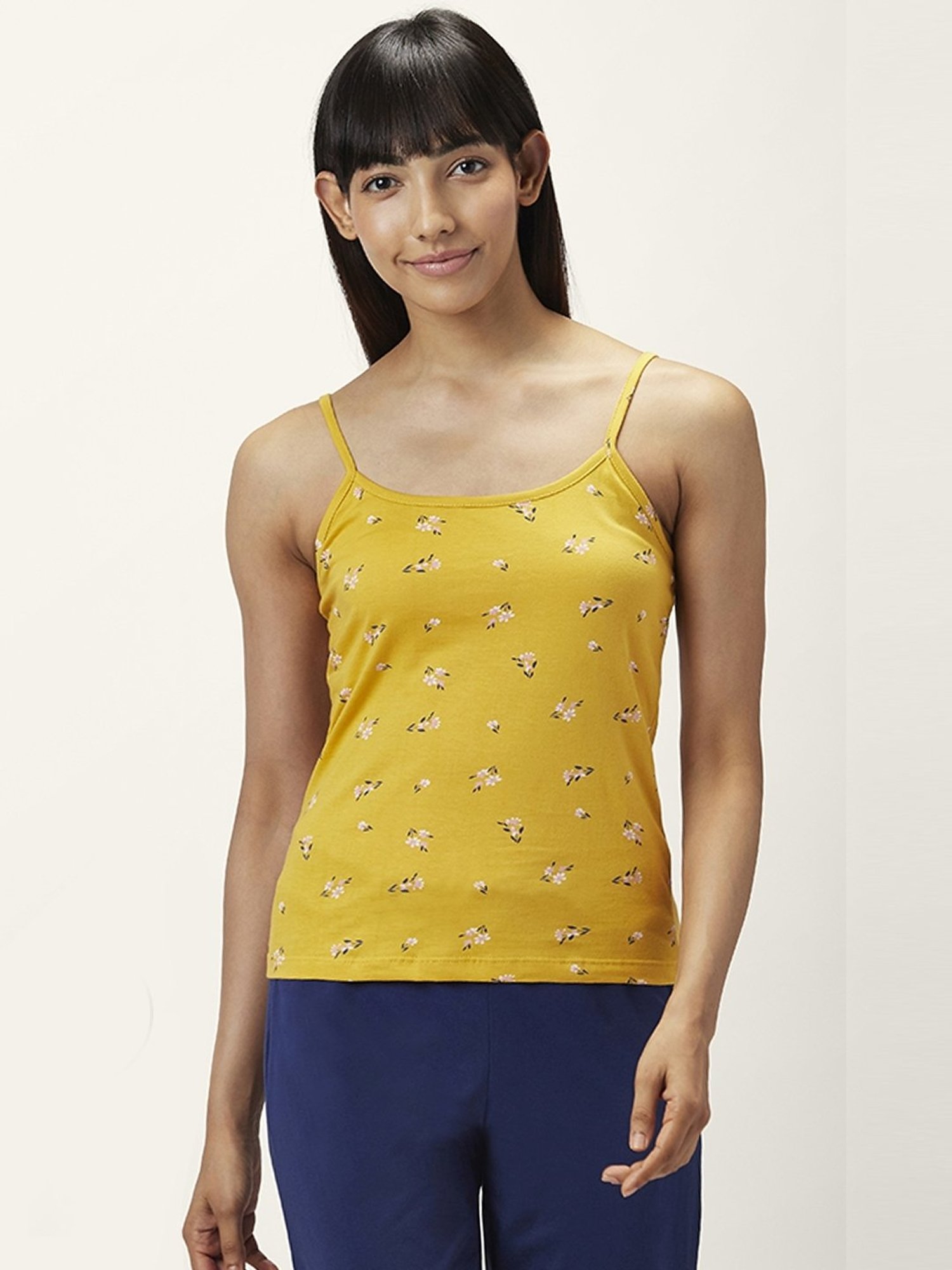 Superstar by Westside White Ribbed Cotton Blend Tank Top