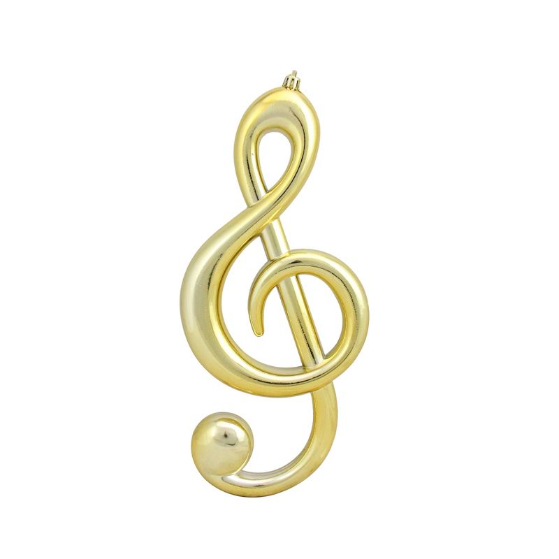 Mark Roberts Products 12.25" Gold Royal Symphony Musical G Clef Christmas Ornament
