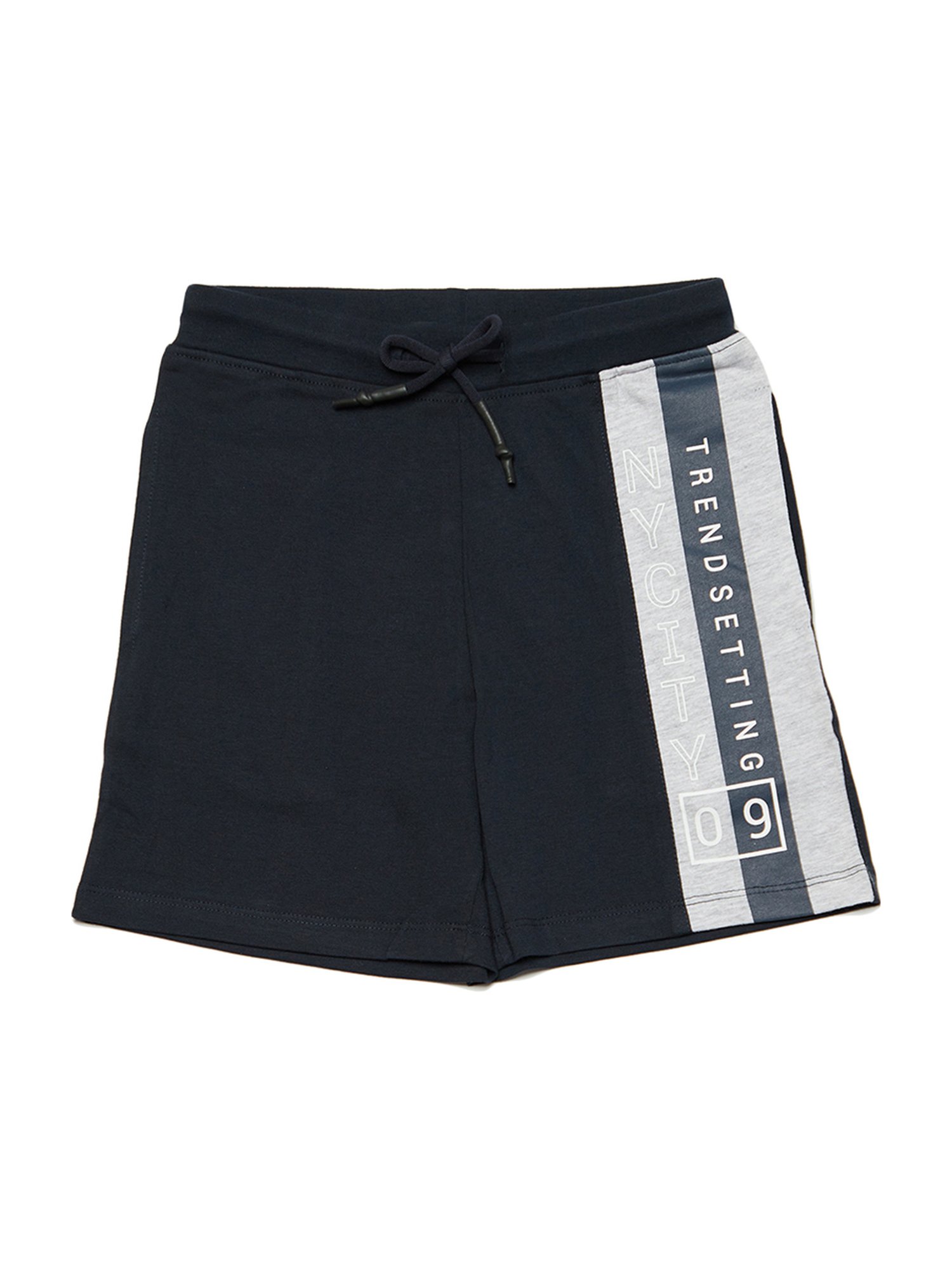 Octave Kids Navy Cotton Printed Shorts