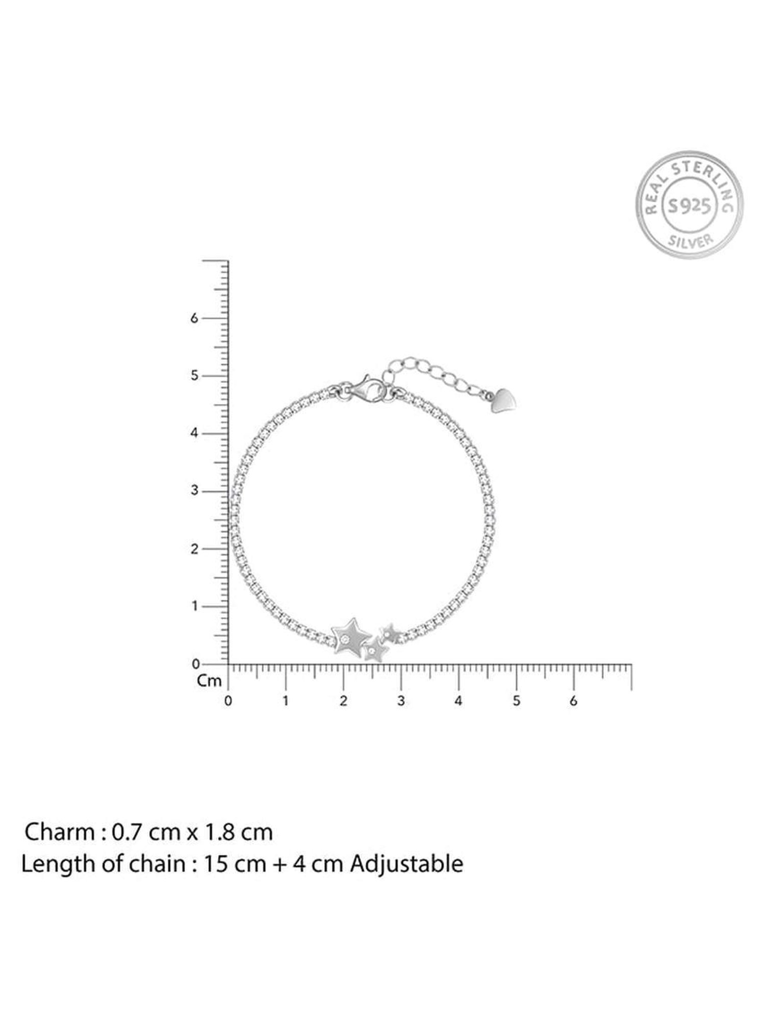 GIVA 925 Silver Triple Star Tennis Bracelet for Women & Girls