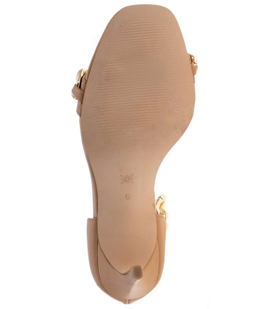 BCBGeneration Isinna Leather Chain Straps Square Toe Dress Sandals