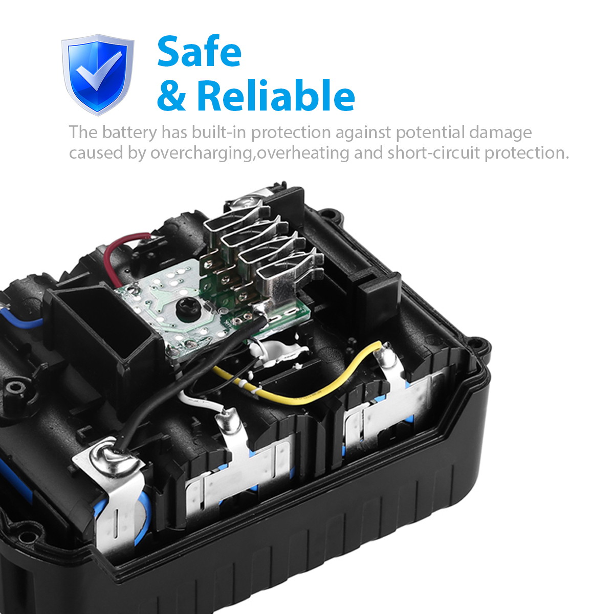 Powerextra 2 Pack 6.0Ah 20V MAX Lithium Replacement Battery for Porter Cable PCC685L PCC680L Porter Cable 20 Volt Power Tool Batteries