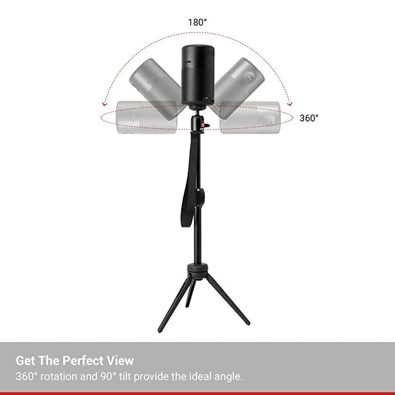 Nebula Capsule Series Adjustable Tripod Stand Compact Aluminum Alloy Portable Projector Stand for Capsule Capsule Max and Capsule II with Universal Mount and Swivel Ball Head