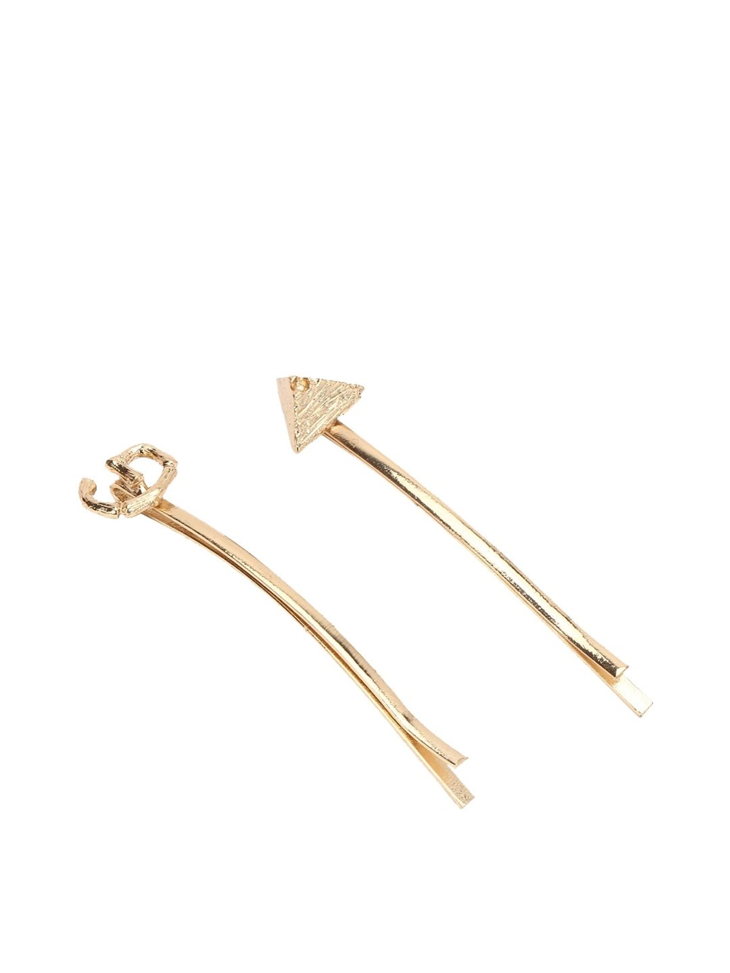 Golden Embellished Hair Clip - Set of 3