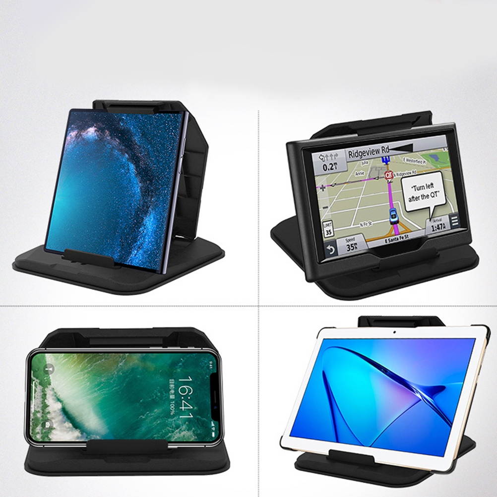 Universal Adjustable Car Dashboard GPS Navigation Holder Support for Mobile Phone Bracket Stand Grip Mount (Black)